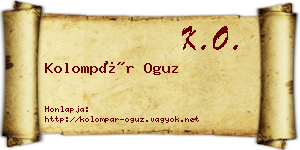 Kolompár Oguz névjegykártya